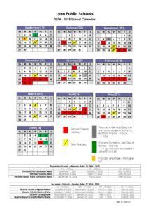 Lynn School Calendar