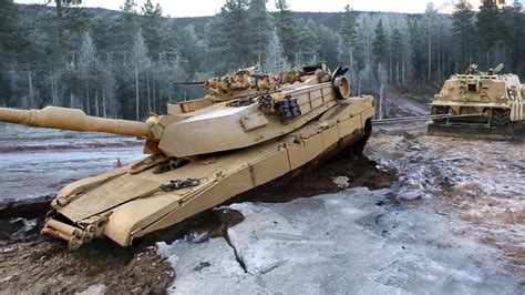 M1 Abrams tank in mud