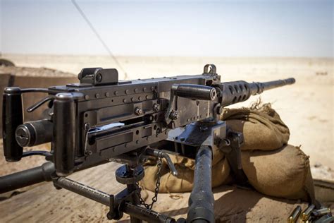 M2A1 Machine Gun in Action