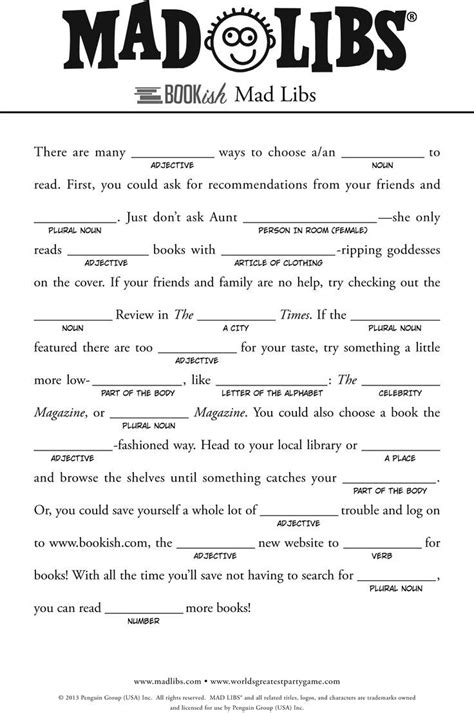 Mad Libs for Language Learners