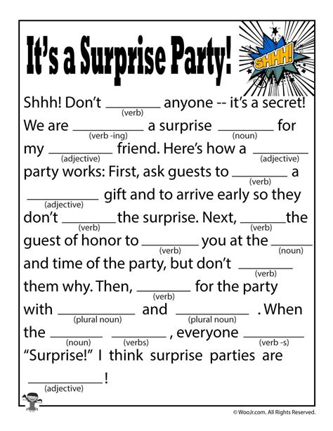 Mad Libs for Parties