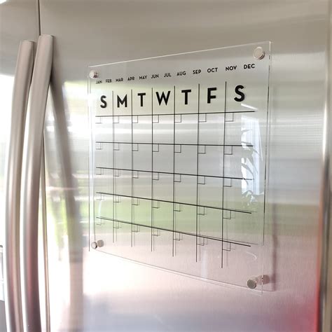 Magnetic Fridge Calendar Planning