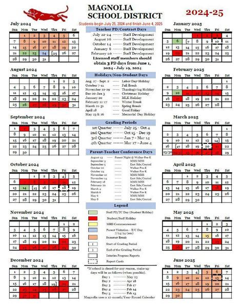 Magnolia ISD Calendar Best Practices