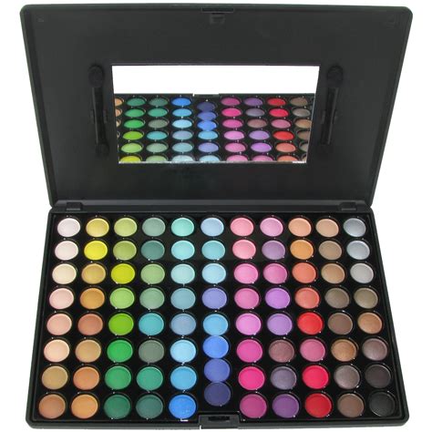 A makeup artist's palette with a variety of shades