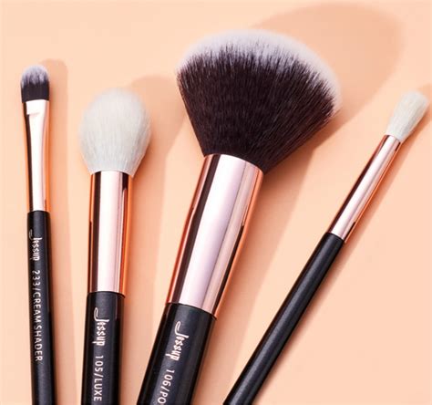 A selection of makeup brushes