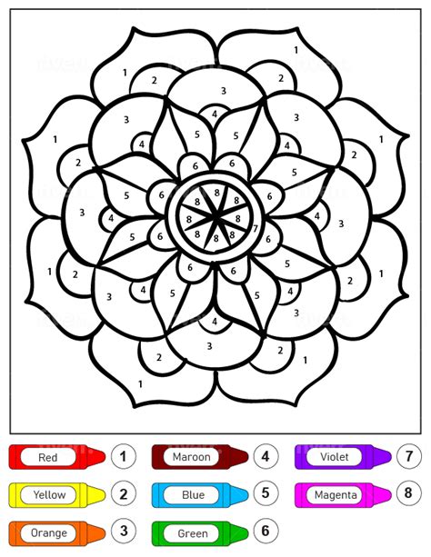 Mandala Color by Number