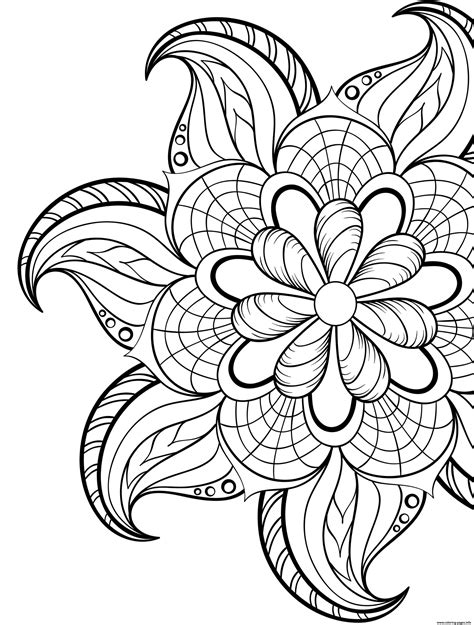 Floral Mandala Coloring Pages