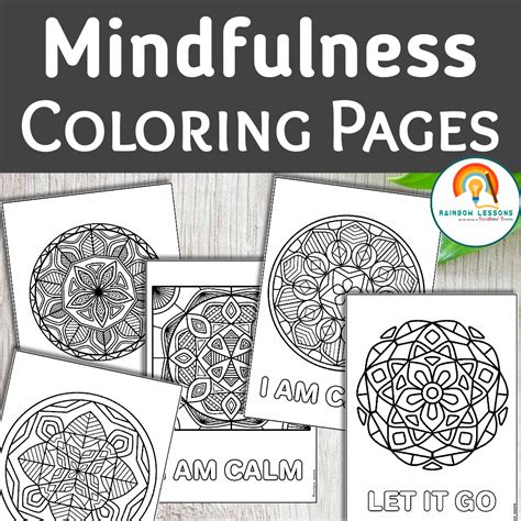 Mandala coloring pages for mindfulness