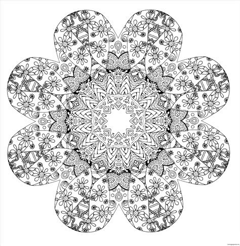 Mandala coloring pages for stress relief