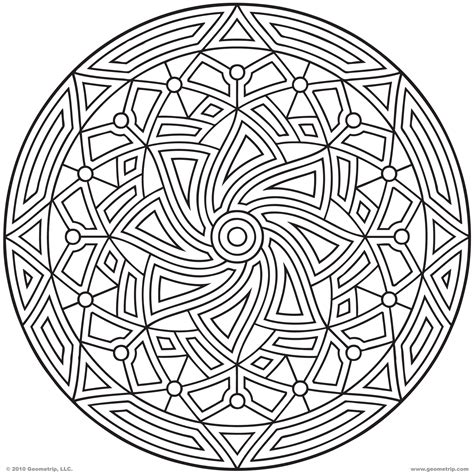 Geometric Mandala Coloring Pages