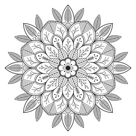 Nature Mandala Coloring Pages