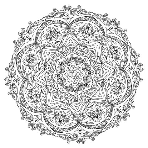 Mandala coloring pages templates