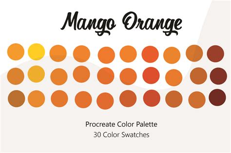 Mango color palette variations