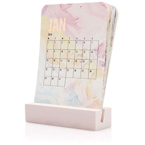 Marble calendar stand on a desk