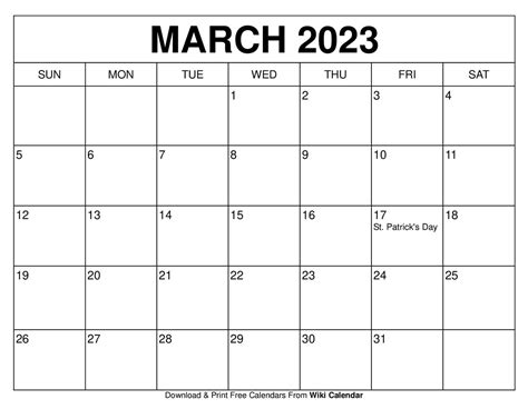 March Calendar Image 10