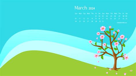 March Calendar Wallpaper