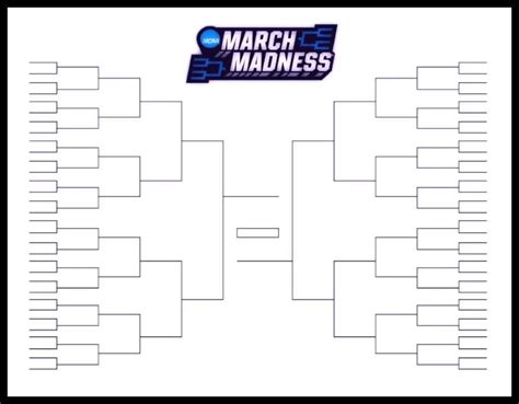 March Madness Bracket Printable Example