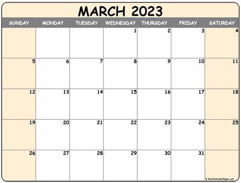 March Printable Calendar for Business