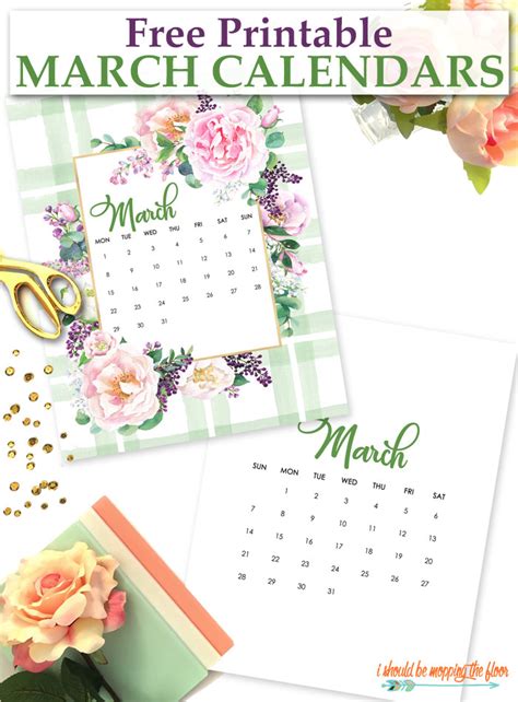 March Printable Calendar for Business