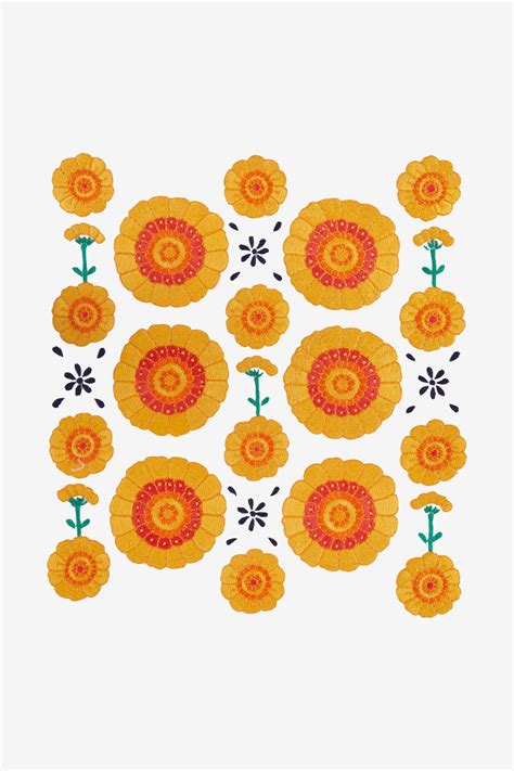 Marigold Print Design