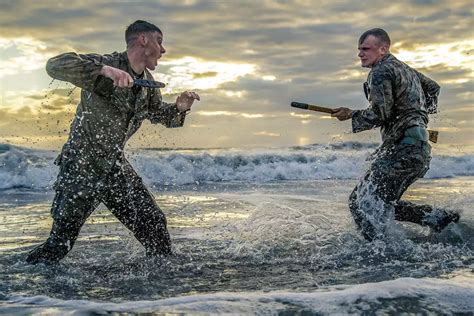 Marine combat training teamwork