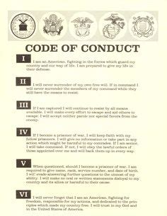 Marine Corps Code of Conduct Definition