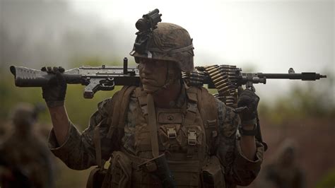 Marine Corps Machine Gunner Combat