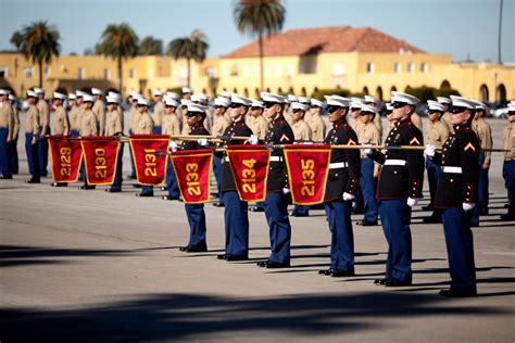 Marine recruits graduating from training