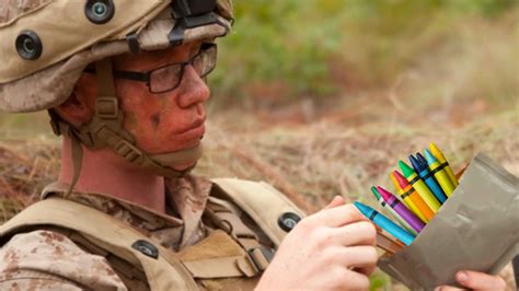 Marines Using Crayons in Combat