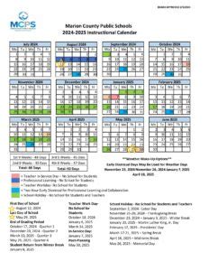 Marion County Public Schools Calendar