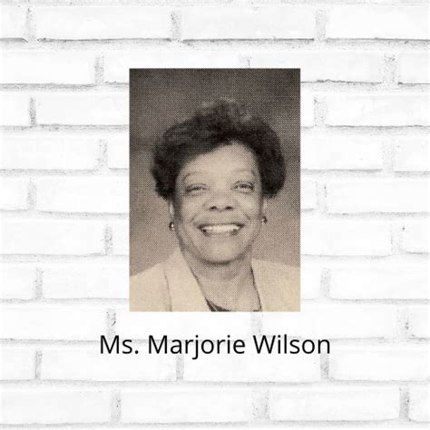 Marjorie Wilson's scholarship