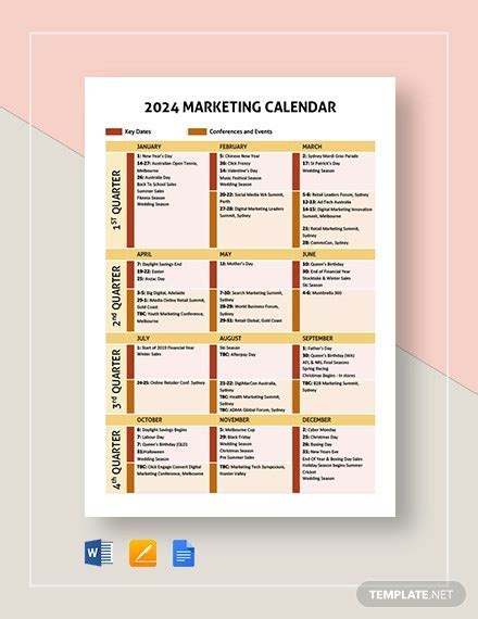 Marketing Calendar 2025