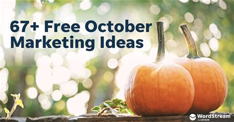 Marketing ideas for October