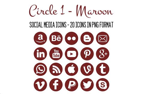 Maroon Social Media Graphics