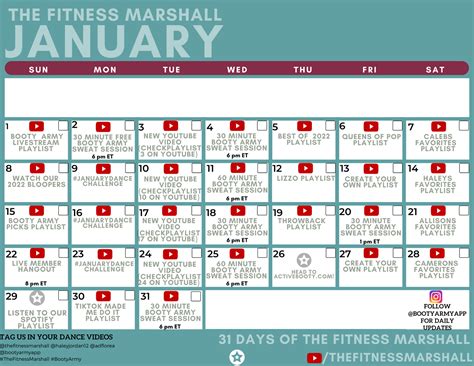 Marshall Calendar Tips