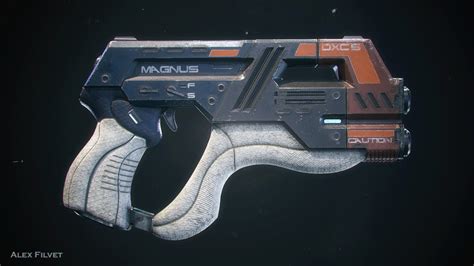 A screenshot of a Mass Effect gun