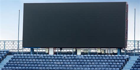 A massive TV installed in a stadium