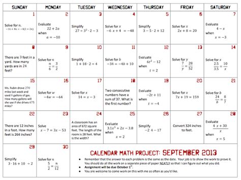 Math Calendar Guide for Calculus