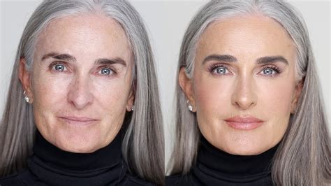 Mature skin with natural makeup look