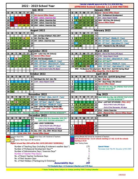 Maury County Schools Calendar