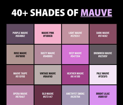 Mauve color palette example 1