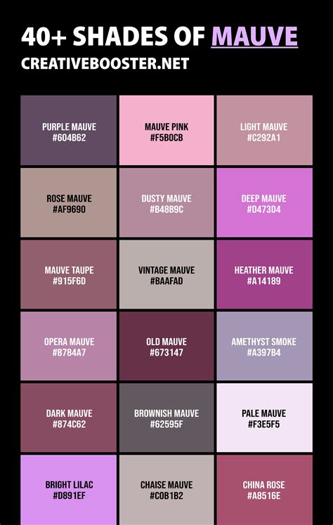 Mauve color palette