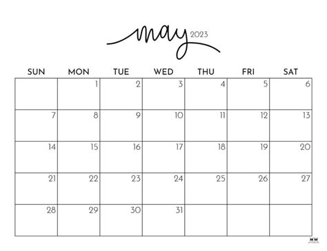 May Calendar Printables for Families