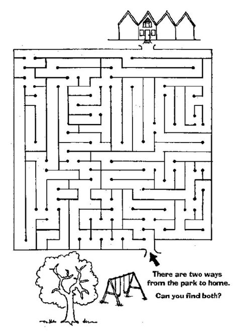 Maze printable games for all ages