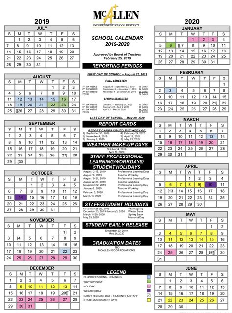 McAllen ISD Academic Calendar