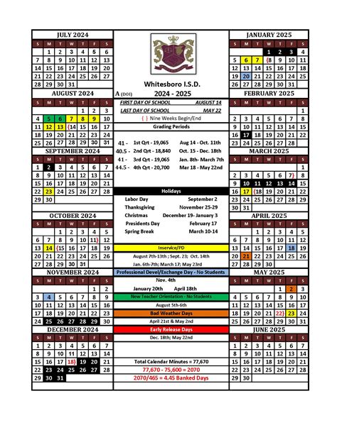 McAllen ISD Holiday Calendar