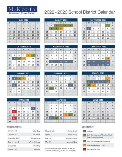 Mckinney Isd Calendar Image 1