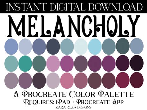 Melancholic color palette