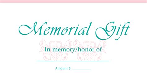 Memorial Contributions Example