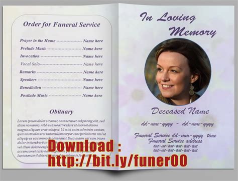 Memorial service program example